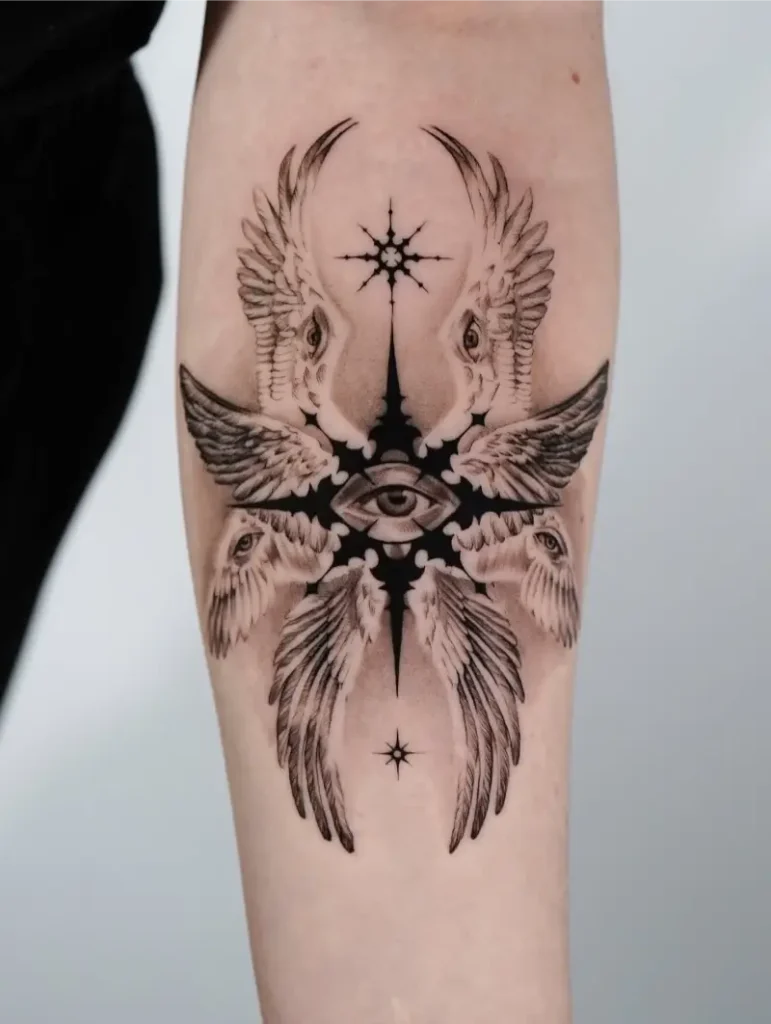 Seraphim Inspired Angel Wings Tattoo