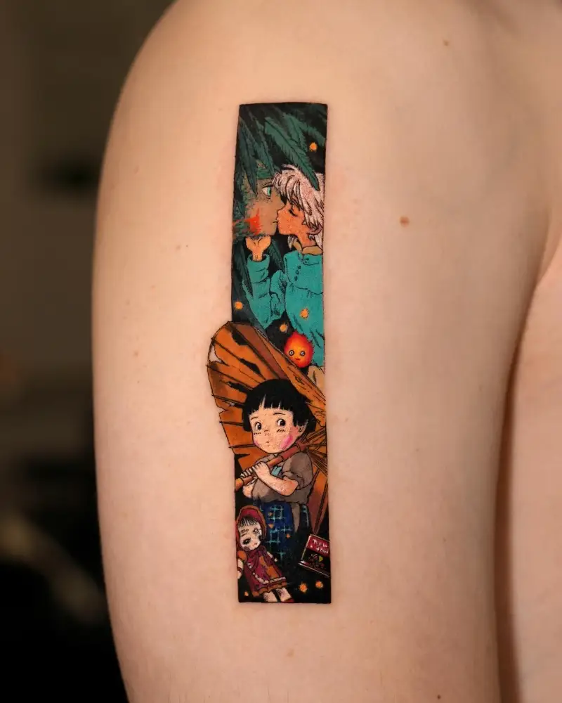 Spirited Away Scene Panel Tattoo