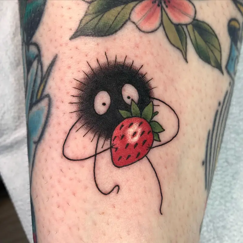 Strawberry Soot Sprite Tattoo