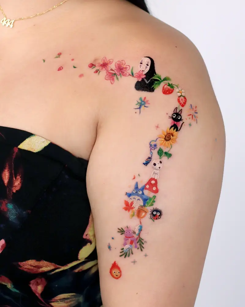 Studio Ghibli Character Collection Tattoo