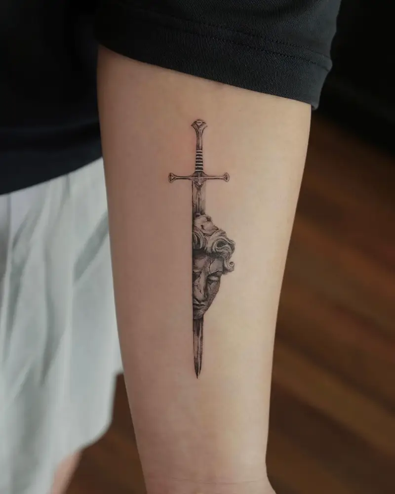 Sword and Apollo Tattoo