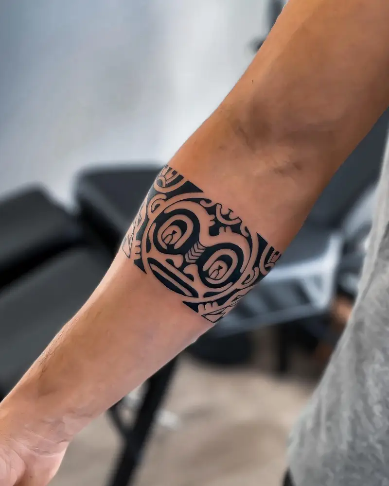 Traditional Polynesian Tiki Armband Tattoo