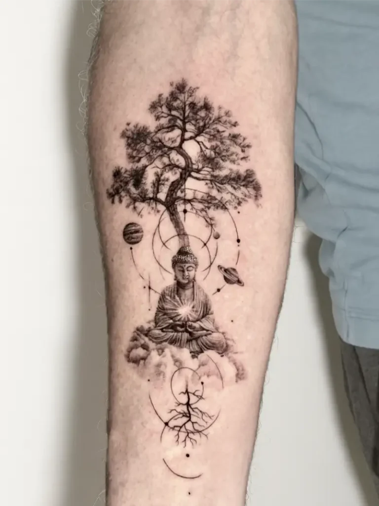 Tree of Life Buddha Tattoo