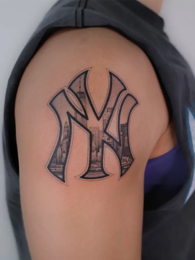 Yankees Skyline New York Tattoo