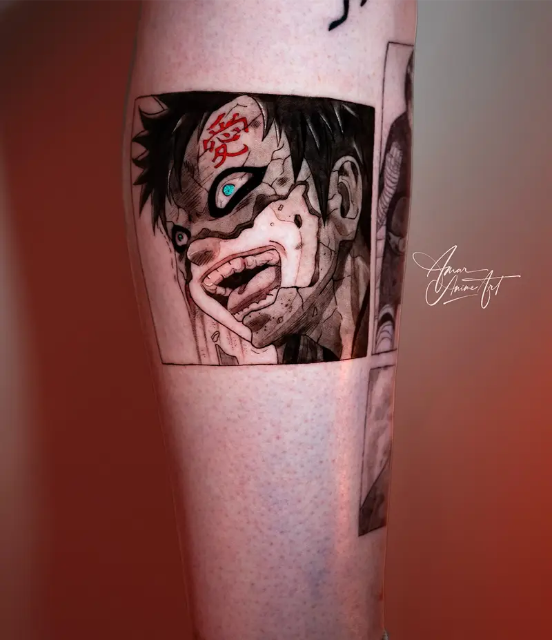 Berserk Gaara Manga Panel Tattoo