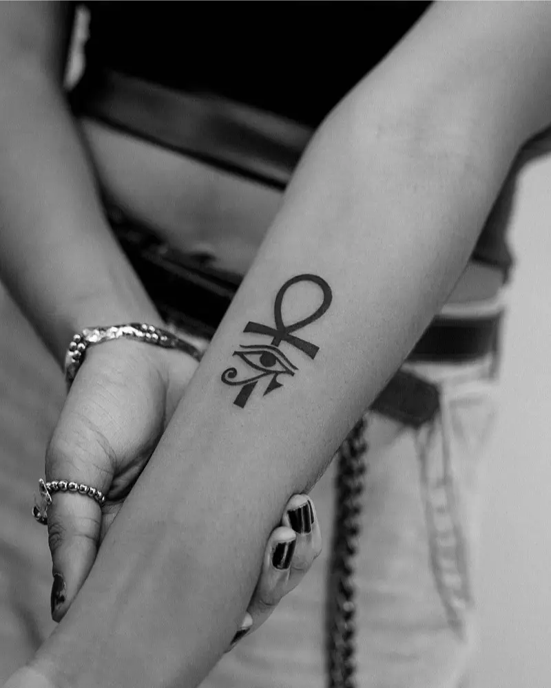 Bold Ankh Eye of Horus Tattoo