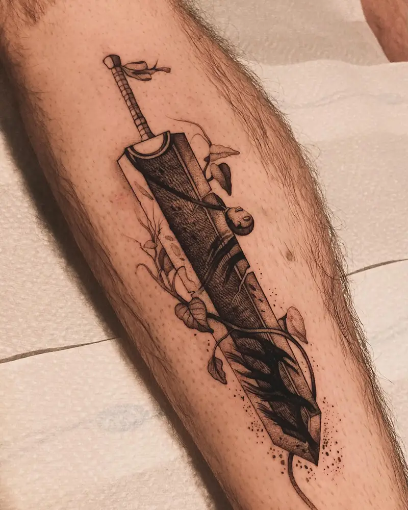 Botanical Dragonslayer Berserk Tattoo