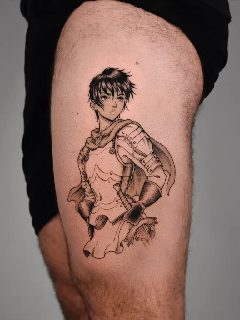 Casca Portrait Berserk Tattoo