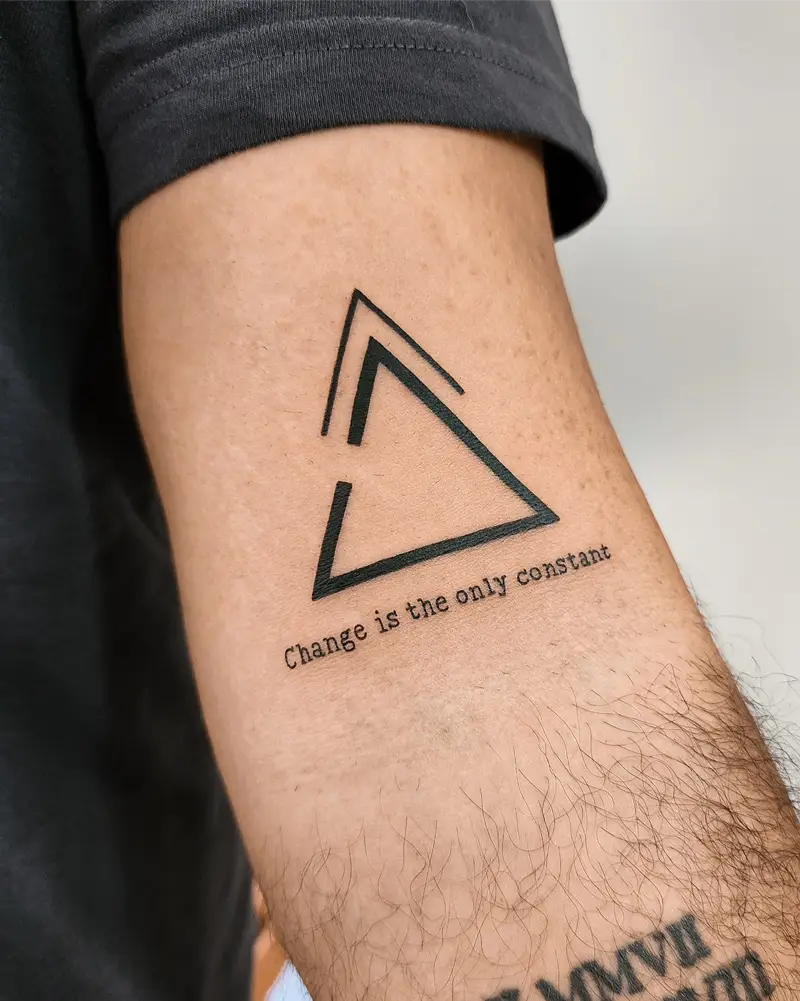 Change Is the Only Constant Triangle Tattoo