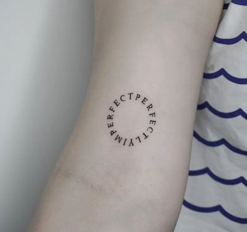 Circular Typography Tattoo