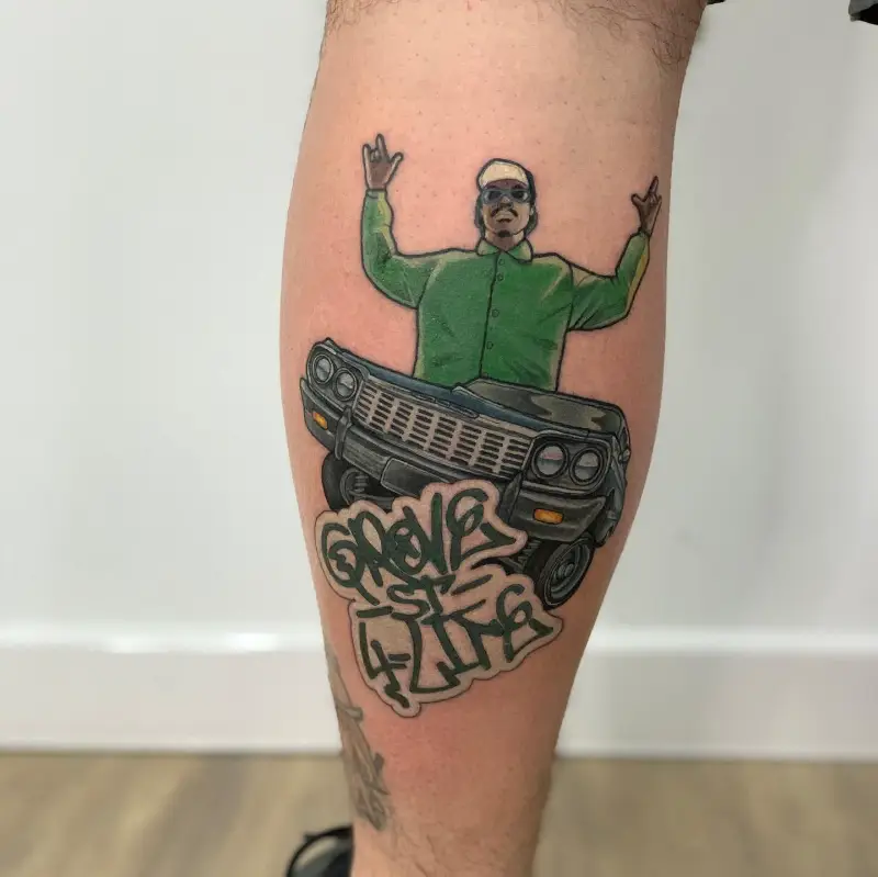 Color Realism Grove Street Tribute Tattoo