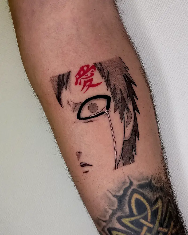 Emotional Gaara Manga Tattoo