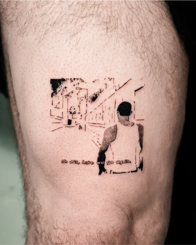 Fine Line CJ Here We Go Again San Andreas Tattoo