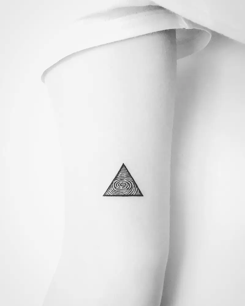 Fingerprint Triangle Tattoo