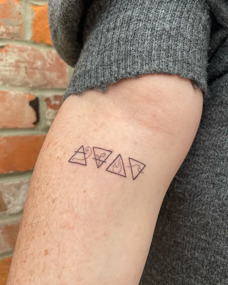 Four Seasons Triangle Tattoo
