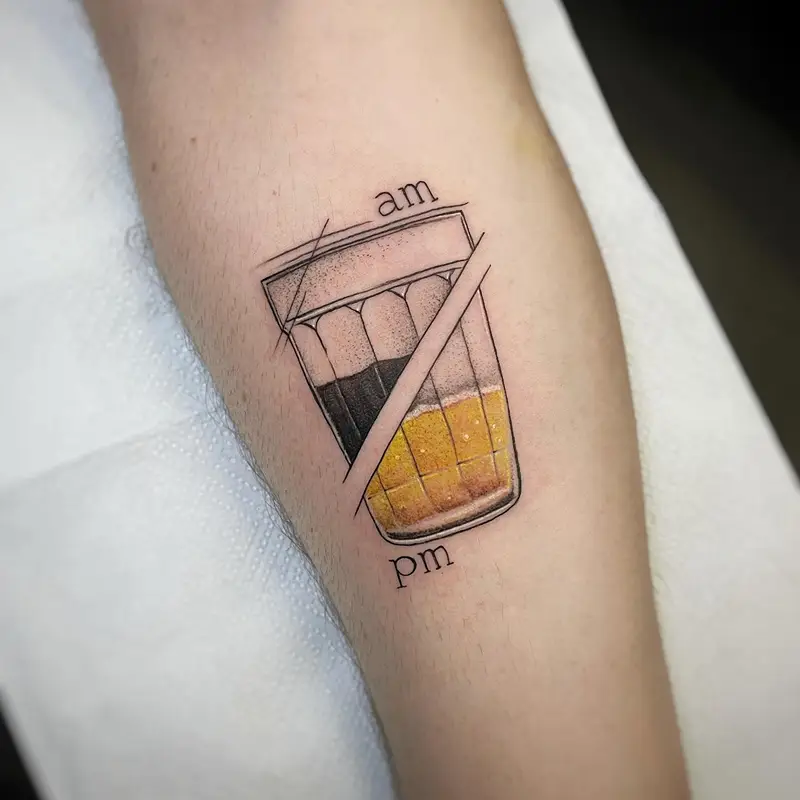SpongeBob Beer Glass Tattoo
