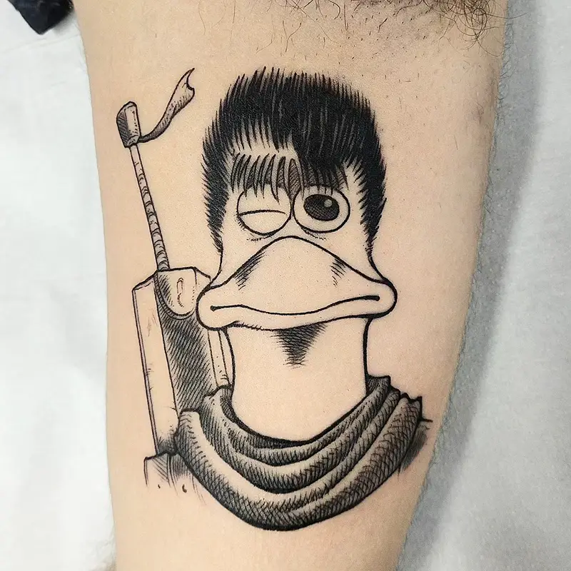 Humorous Schnoz Berserk Tattoo