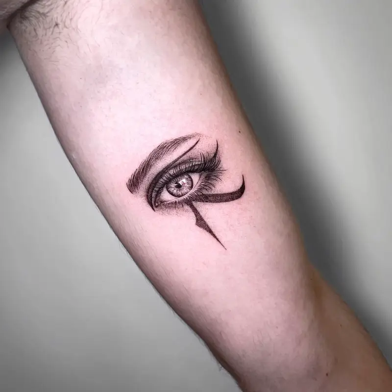 Hyper Realistic Eye of Horus Tattoo