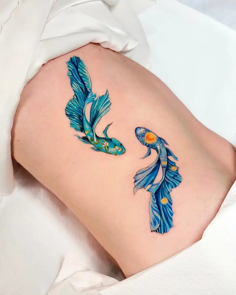 Koi Fish Inspired by The Starry Night & Almond Blossom
