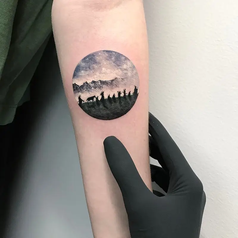 Lord of The Rings Circle Tattoo