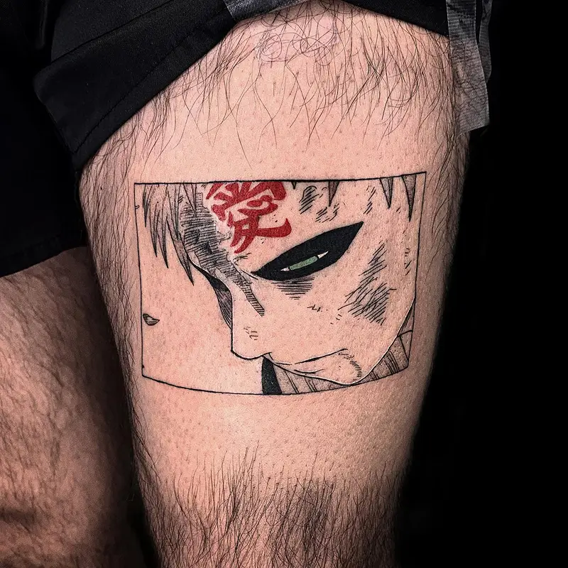 Manga Panel Close Up Gaara Tattoo