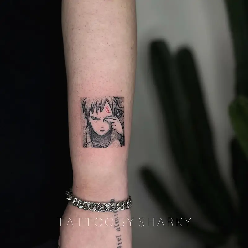Micro Manga Panel Gaara Tattoo