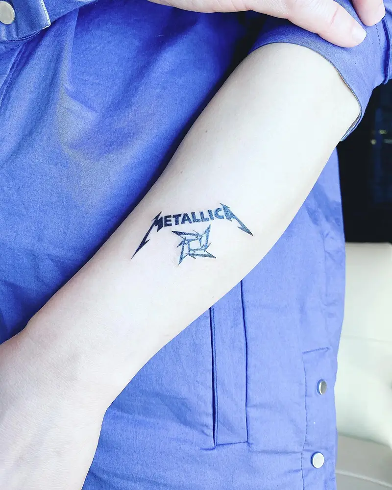Minimal Metallica Logo & Beyond Magnetic Tattoo