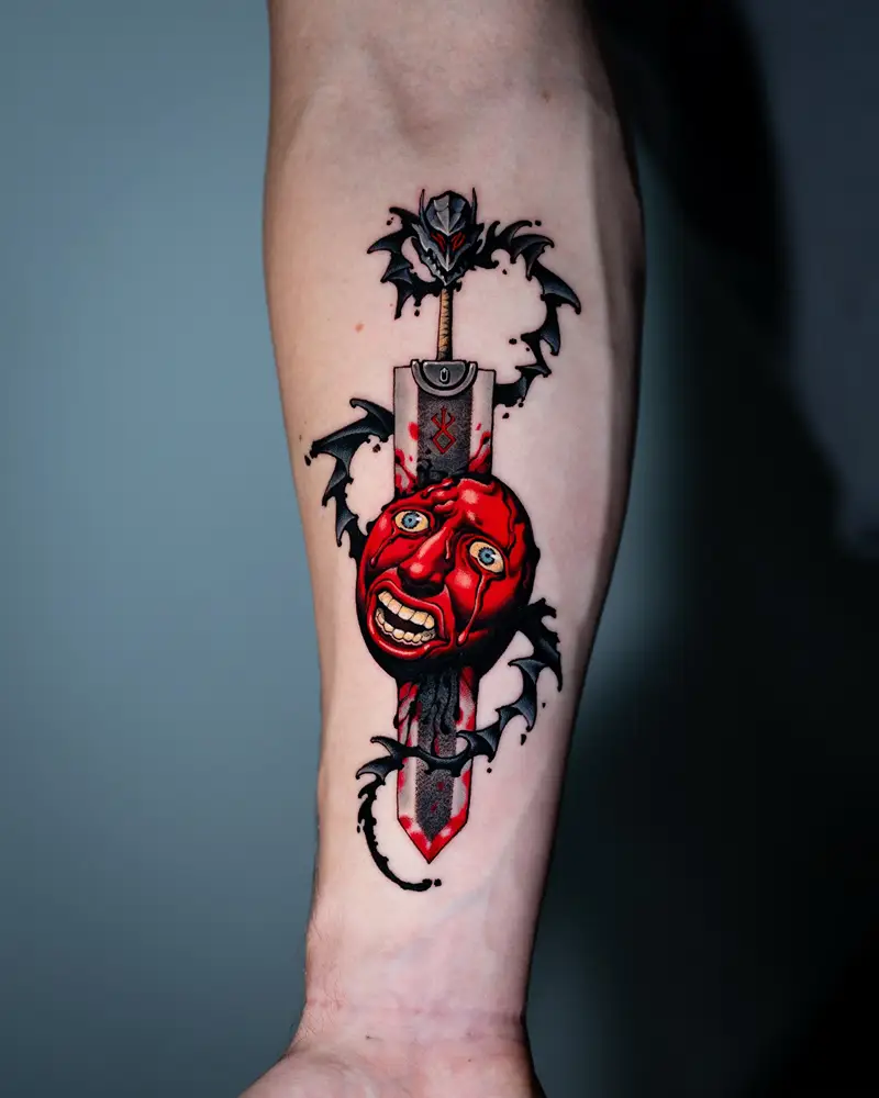 Neo Traditional Beherit Sword Berserk Tattoo