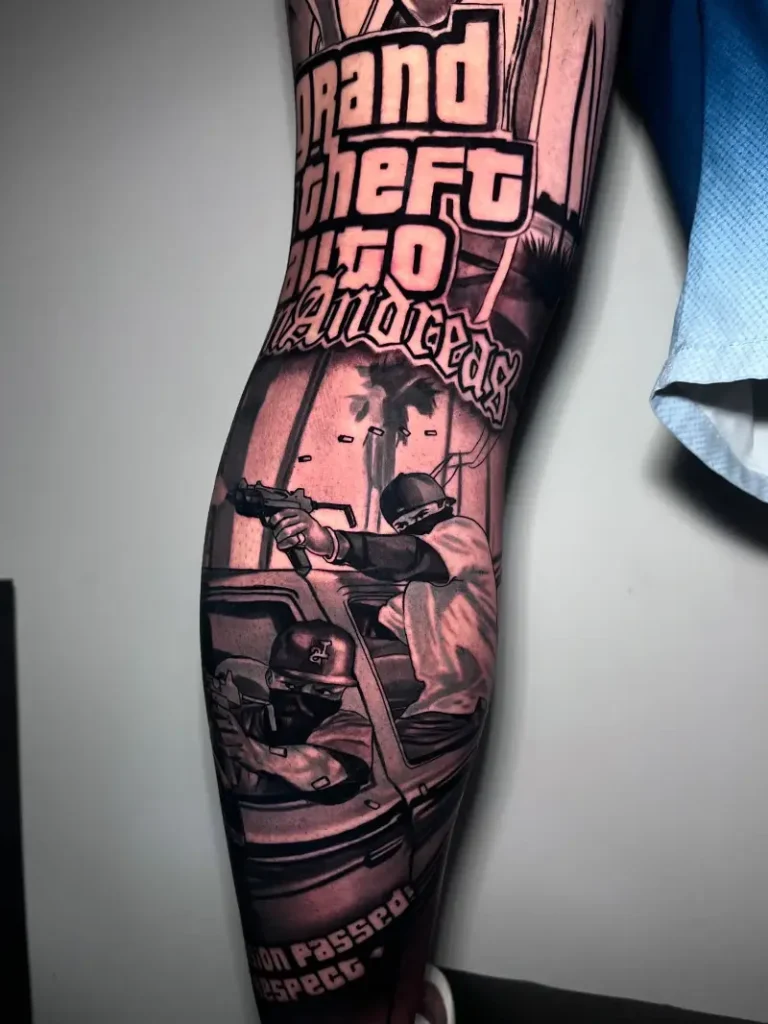 Realistic GTA San Andreas Drive-By Tattoo