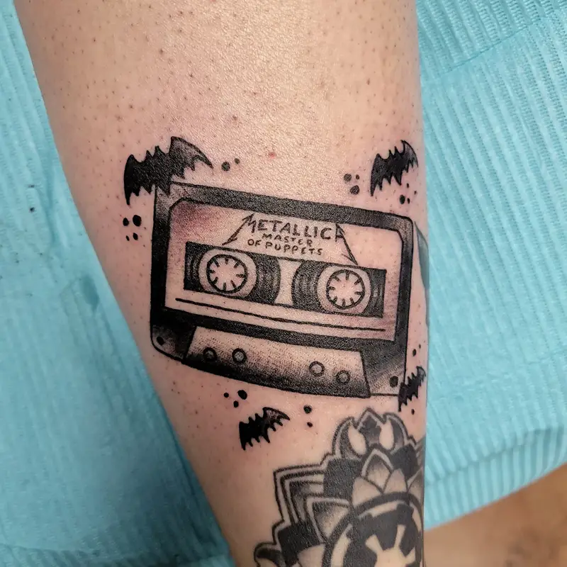 Retro Cassette Master of Puppets Metallica Tattoo