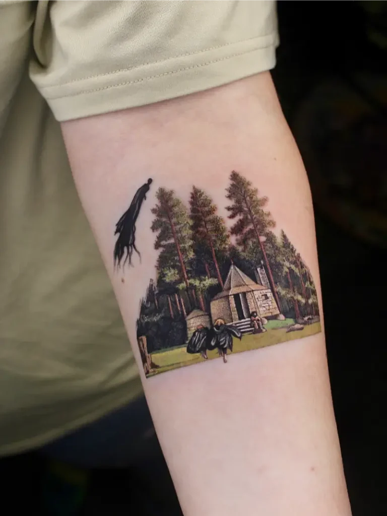 Scenic Hagrid's Hut and Dementor Tattoo