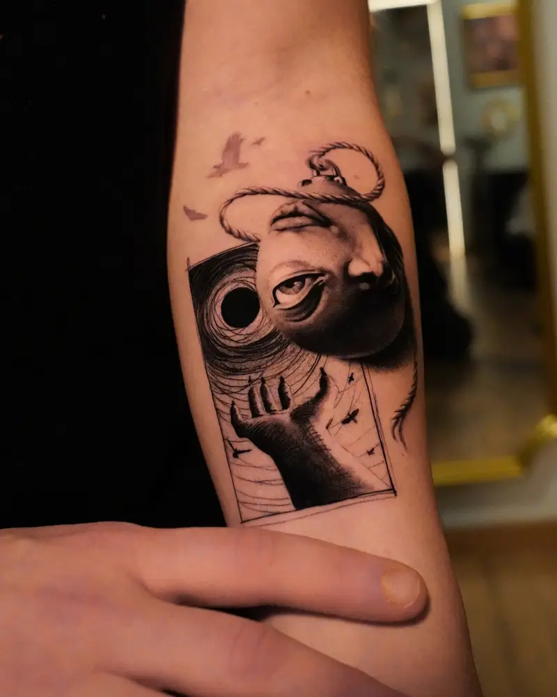 Surreal Beherit Eclipse Berserk Tattoo
