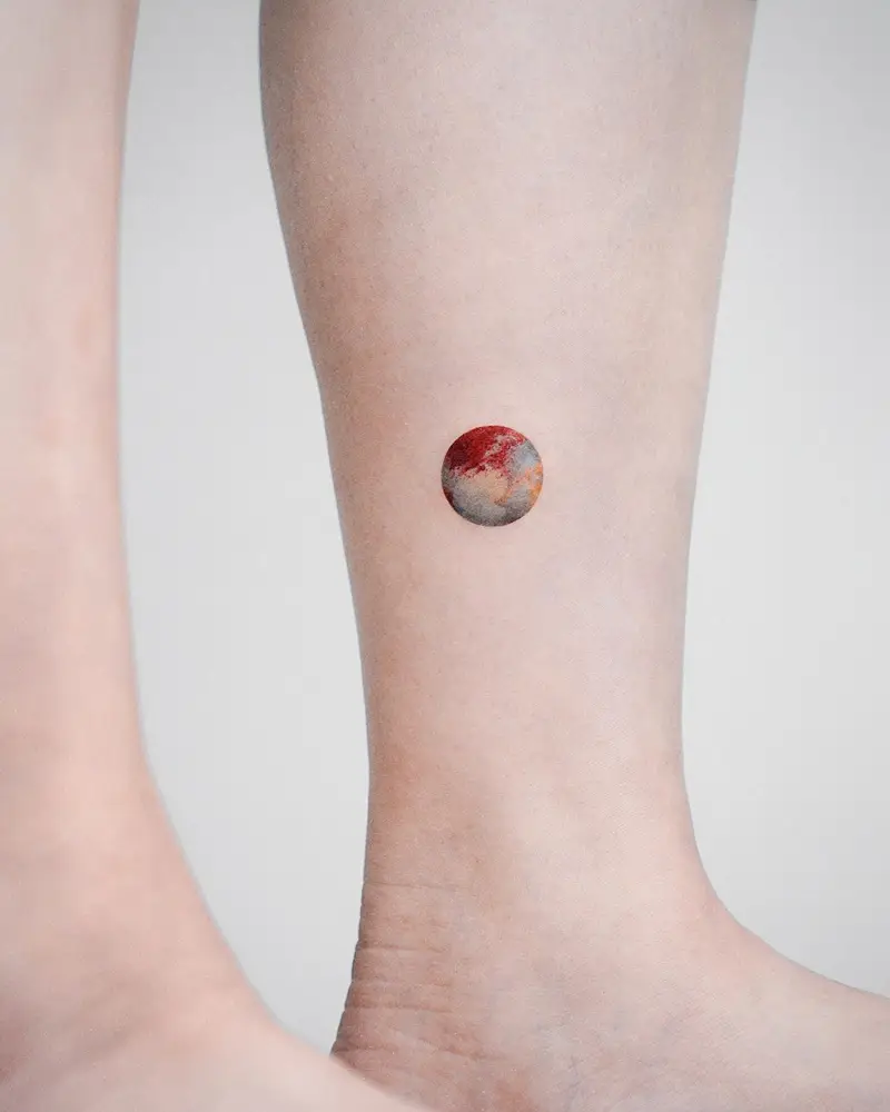 Tiny Pluto Planet Tattoo