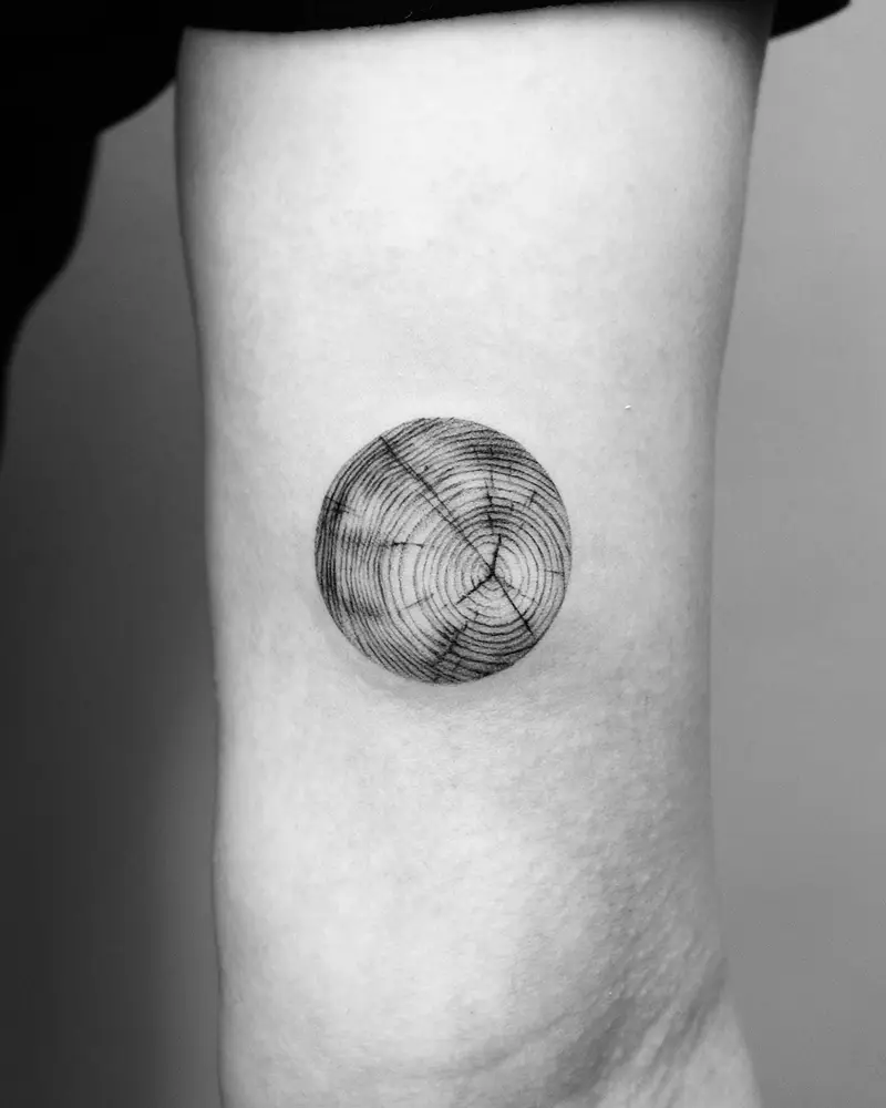 Tree Ring Circle Tattoo