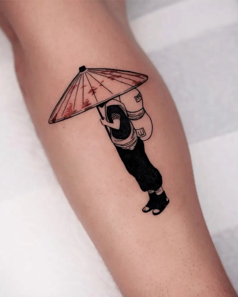 Wandering Gaara Umbrella Tattoo