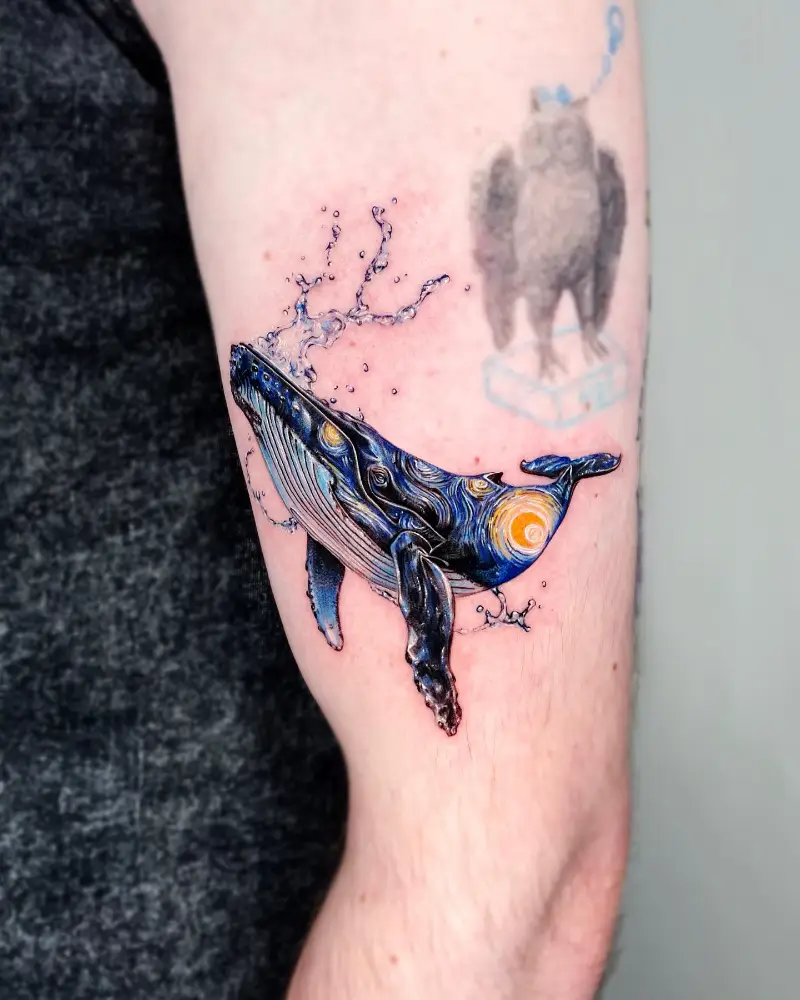 Whale Inspired by The Starry Night